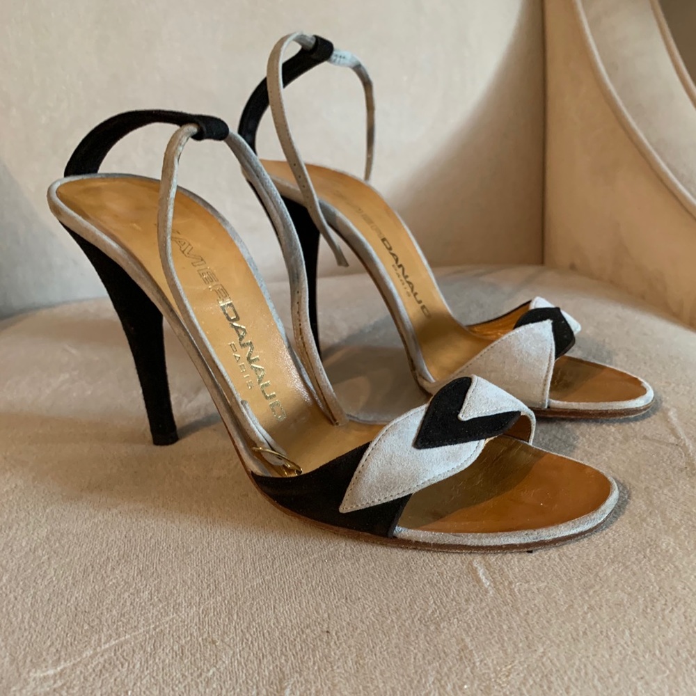 Xavier Danaud Suede Ankle Strap Shoes